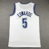 Anthony Edwards 5 Jersey Basketball Jerseys Black White Navy City Throwback Men Stitched Jersey S-XXL Mix Match Order