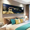 Calligraphie grande taille nouveau Style chinois peinture de chevet fleur toile affiches imprimés floraux plumes Art mural pour chambre salon décor