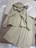 Two Piece Dress Early Spring Hooded Casual Skirt Suit