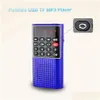 Radio L328 Tragbarer ABS Mini 87,5108 MHz FM wiederaufladbarer USB/MicroSD-Karte Handlautsprecher MP3-Player Empfänger Drop Lieferung Otjzn