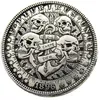HB24 Hobo Morgan Dollar crâne zombie squelette copie pièces de monnaie en laiton artisanat ornements décoration de la maison accessoires 277F