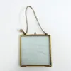 Geschenk Antik Messing Hängendes Bild Glas Po Rahmen Metall Porträt Vintage Ständer Hängende Bilderrahmen Home Decor Gift290E