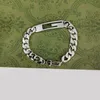 Rétro Vintage Designer Bracelet Hommes Or Blanc Plaqué Émail Luxe Cubain Lien Bracelets Designer Lettre Femmes Mode Personnaliser Bijoux En Or 18 Carats Pour Fille Cadeau