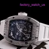 Montre antique RM Watch Athleisure Watch Rm010 Series Rm010 Diamant arrière (blanc platine)