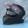 ARA I матовый черный двойной козырек Полнолицевой шлем Внедорожный гоночный мотоциклетный шлем для мотокросса