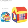 Toy Tents Toy Tents Ultralarge Kids Play Tält Folding Playhouse With 2 Dörrar Barn Present Birthday Waterproof Outdoor Indoor Play House Q231220 L0313