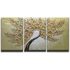 Peint à la main LNIFE fleur d'or peinture à l'huile toile Palette peinture pour salon moderne fleur arbre photo mur Art Pictures283s