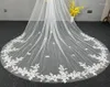 Bridal Veils Arrival White Ivory Appliques Lace Casamento Cathedral Wedding Sexy Accessories Welon