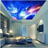 Custom Po 3d Plafond Muurschilderingen Behang Cool Starry Universe Planeet Home Decor Woonkamer Voor Muren 3 D Wallpapers298P