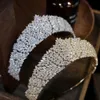 Hochwertige Hochzeit Tiara Königin Prinzessin Krone CZ Braut Kopfschmuck Barock Stirnband Hochzeitskronen für Bräute Kristall Tiaras 240307