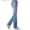 Männer Jeans 2023 Herren Jeans Winter Verdicken Bruce Neue Männer Hosen Mode Lässig Gerade Bein Jean Männer Weiche Lose Hosen große Größe 42 L240313