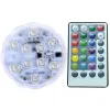 Belysning 12 LED Timing Aquarium Light Low Buller Round Color Changing Decoration Illumination Swimming Pool Submarine Remote Controlled