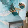 Luiken Jeugd Slaapkamer Vitrages Abstract Blauw Marmeren Textuur Keuken Studie Gordijnen Woonkamer Vakantie Decor Tule Gordijnen