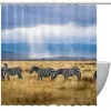 Cortinas cortina de chuveiro de animais de pastagem africana