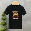 2024 Funny Bear Luxury 100% algodón de alta calidad Impreso Pareja Camiseta Verano Harajuku Hombre / Mujer Camiseta de manga corta Tamaño asiático 240313