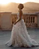 A Romantic Lace Line Wedding Dresses for Summer Garden Beach Boho Bridal Gowns Sexy Spaghetti Straps Backless Robe De BC14812