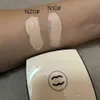 Kvinna Chanellll Face Foundation Permanent inställning Pulver Permanent oljekontroll Makeup 5 Färgögonskugga Liten doftande geléluftkudde