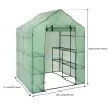 Greenhouses Hot Sale!!!New Garden Greenhouse PE Mesh Cover Flower Plants Winter Keep Warm Summer Sunscreen Rainproof Fold Multi Hook Sunroom