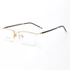 Sunglasses Frames Factory Direct Sale Titanium Half-rim Eyeglass Eye Glasse