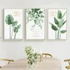 3 uds. Arte de pared enmarcado plantas verdes imágenes artísticas de pared modernas nórdicas para decoración para sala de estar carteles e impresiones lienzo pintura 239l