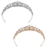 Hoofddeksels Volwassen Elegante Prinses Kroon Hoofddeksels Luxe Strass Tiara Haarversieringen Voor Verjaardagsfeestje 18 Ceremonie