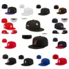 2024 Nouveaux chapeaux ajustés Snapbacks Ball Designer Fit Chapeau Broderie Casquettes de baseball réglables en coton Toutes les équipes Logo Sports Hip Hop Fermé Mesh Sun Bonnets Casquette Taille 7-8