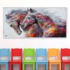 Pintura a óleo abstrata de tamanho grande, tela de cavalo, poster de impressões, imagens de parede de animais para sala de estar, decoração de casa, quadros decoracion2250