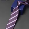 Neck Ties Brand New Mens Business Tie 7CM Wide Stroped Neck Tie For Men Fashion Formal Neckties Business Work Dress Shirt Ties Gift Box L240313