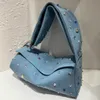 Influenceur Instagram avec diamant incrusté de couleur daim givré sac à bandoulière unique sous les bras, nouveau sac pour femme automne/hiver 240315