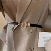 Cintos femininos de couro fino fivela de cinto ajustável cintura cinta calças designer decoração cintura ldd240313