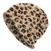 Bérets Tropical Wild Animal Leopard Skullies Bonnets Casquettes Unisexe Hiver Chaud Tricot Chapeau Fourrure Peau Bonnet Chapeaux Casquette De Ski En Plein Air