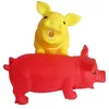 Pig Grunt Squeak Dog Toys Cat Chewing Toy Cute Rubber Pet Dog Valp Spela Pig Toy Squeaker Squeaky med ljud stor storlek214K