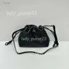 Unique 2024 Leather Spain New Tote Drawstring Bag Wrinkled Flamenco Fashion Urse Small Women Bucket Bags Style Pillow Soft Totes Leather Cross Body PYME