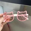 Sommer Kinder Nette Kitty Sonnenbrille Acryl Bogen Outdoor UV Schutz Sonnenbrille Baby Mädchen Klassische Kinder Junge UV400 Brillen 240226