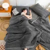 Comforters sätter Kdjeikz högkvalitativ ren bomull Enkel sommar täcke/luftkonditionerad täcke dubbel fjäder och höst tunna filt fyra säsonger yq240313