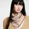 2024 Women Silk Scarf Designers for Women Fashion Brand L Letter print Headband square silk twill Hijab Ring Birthday Gift M78668 M78666 M70638 M79594 90*90cm