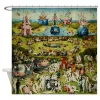 Innehavare Trädgården av jordiska läckerheter duschgardin för badrumskonst badgardin av Hieronymus Bosch polyester tygduschdraperi
