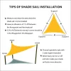 Nets vattentätt solskydd, triangel solskyddssegla, utomhusmonskor, vattentät duk, används för trädgård, pool, camping