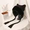 Berretti RU Anno Bomber Cappelli Invernali Peluche Spessa Pelliccia Cappello da cartone animato con orecchie Berretto in pelliccia sintetica Scaldacapo Paraorecchie da esterno Ragazza da donna