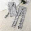 2024 Spring/Autumn New Velvet Sports Set Juicy Grape Fashion Casual Hoodie and Pants Suits Two Piece Set