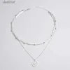 Hangertjeskettingen 925 sterling zilver Drielaagse ronde ketting Eenvoudige slangenketting Charme balketting Feestcadeau voor dames Prachtige sieradenL242313