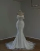 Gorgeous Mermaid Wedding Dresses Sweetheart Sequins Appliques Lace Bridal Gowns Lace-Up Back Sweep Train Robe De Mariee