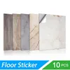 10 pezzi PVC imitazione marmo adesivi murali autoadesivi pavimento impermeabile bagno soggiorno decorazione decalcomanie 30 * 30 cm 240301