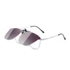 New Arrival Polarized Flip-up Sunglasses Clips for Myopia glasses Women Rimless Photochromic Glass Clip-on Sunglass Clip C2250 ldd240313