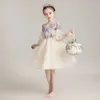 Abito per bambini per ragazze Costumi Matrimonio Compleanno Anno Festa Coda Sera Elegante Principessa Estate Bambini 412 anni 240228