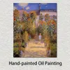 Peinture d'art de Claude Monet, jardin à Vétheuil, toile impressionniste, tableau d'art pour salle de lecture, décoration murale, 207v