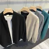 رجال سترات الخريف سترة محبوكة رجال ربيع رفيع النحال Cardigan المعاطف السببية الشتاء سستة صلبة knitwear B147