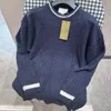 メンズプラスサイズのパーカースウェットシャツ秋 /冬のアクアード編みの編み物eカスタムJnlargedディテールクルーネックコットン46rdx