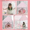 Toy Tents 1.35M Large Children Toy Tent Wigwam Folding Kids Tent Tipi Baby Play House Girls Pink Princess Castle Child Room Decor Gifts 240109 L240313