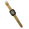 مصمم جلدي Watchband لـ IWatch 8 7 6 5 4 3 SE SELE Series Series 38/40/41/42/44/45/49 مم نطاقات Watchband Brown Luxury Women Men Bands